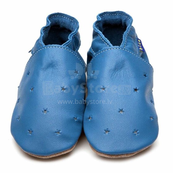 Inch Bllue Leather Slippers Art.109585