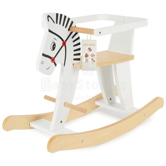 Kidsworld Rocking Horse Art.109652 White  Bērnu koka šūpuļzirgs