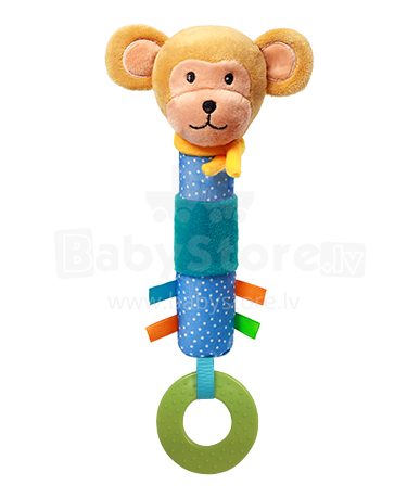 Babyono Art.624 Велюровая игрушка с пищалкой и прорезывателем