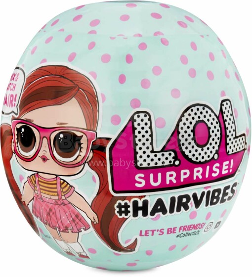 LOL Surprise Hairvibes Art.FL22574 Шарик-сюрприз с куколкой