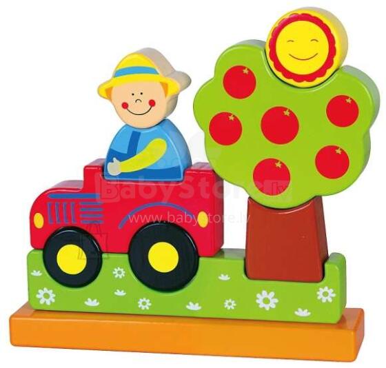 Viga Magnetic Wooden Blocks Art.59701 Деревянный магнитный пазл Ферма