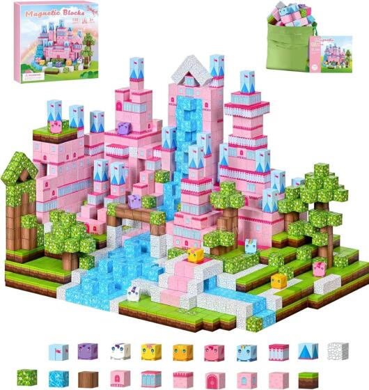 Magnetic Building Blocks Art.109778 Магнитные строительные блоки 3D Кубики Образовательный набор 100 шт