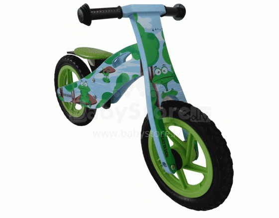 Aga Design Art.93395 FROG  New Детский велосипед/бегунок с резиновыми колёсами