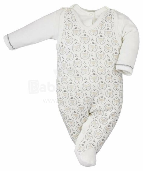 „Koala Lisek Art.3862“ medvilninis vaikų rinkinys (kūdikių marškiniai ir roplys su sagomis)