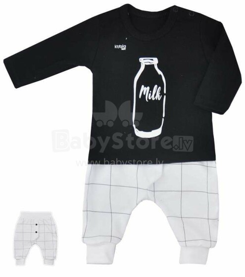 „Koala“ pieno menas. 06-635 Vaikų medvilnės komplektas (kūdikių marškinėliai + kelnės)