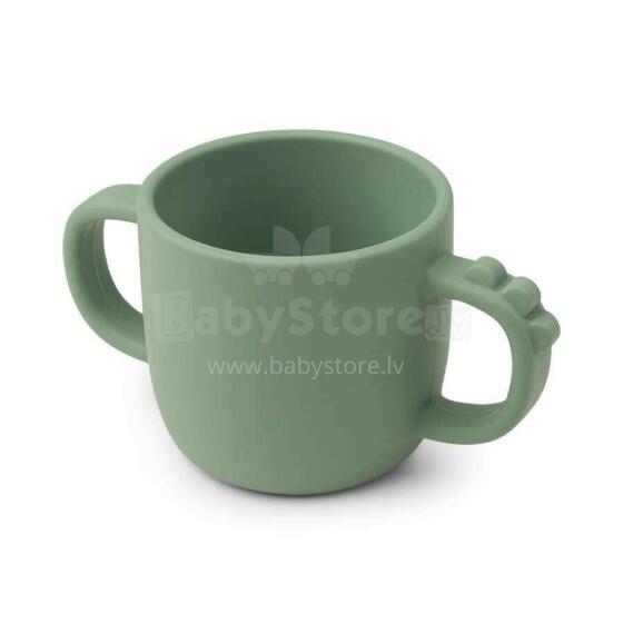 Done by Deer Peekaboo Cup, Green Croco Silikona krūzīte