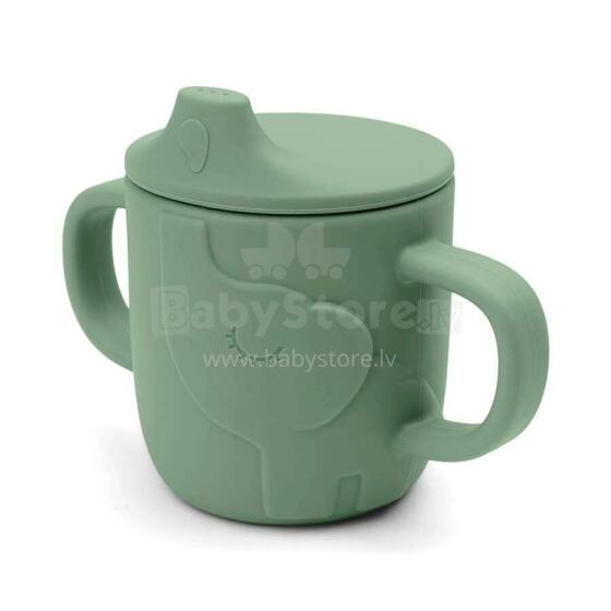 Done by Deer Peekaboo mācību krūze ar snīpi Elphee Green Mācību krūzīte,120 ml
