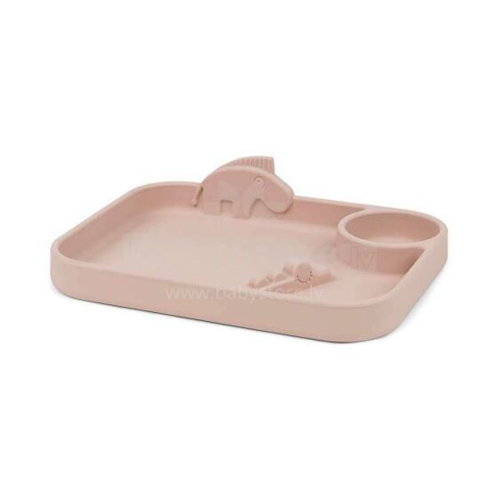 Done by Deer Peekaboo compartment plate Deer Friends, Powder