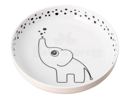 Done By Deer Yummy Plate Art.10551 Powder  Bērnu šķivis ar gumijas piesūkni
