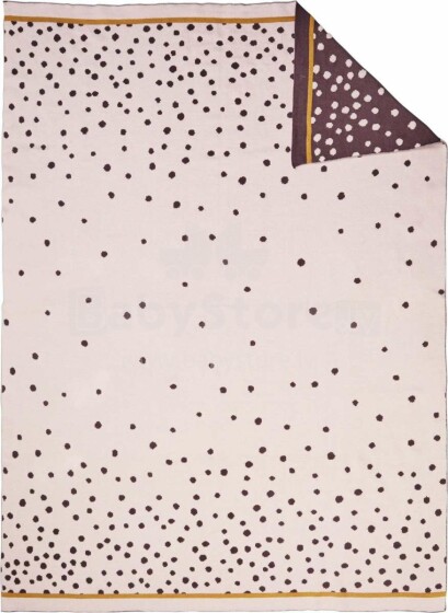 Done by Deer Knitted Blanket Art.35851 Happy Dots Powder  Mīkstā kokvilnas sedziņa (plediņš) 80x100cm