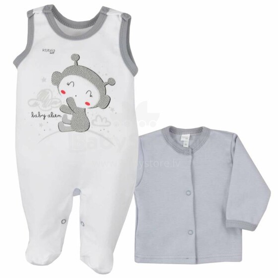 „Koala Clouds Art.07-042“ medvilninis vaikiškas rinkinys (kūdikių marškiniai ir roplys su sagomis)