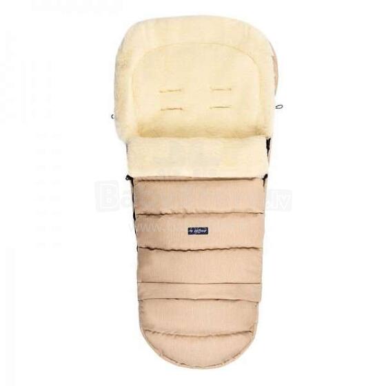 Womar Igrow Wool Art.110220 Beige  2-daļīgs ratu guļammaiss ar aitas vilnas oderi  106 cm