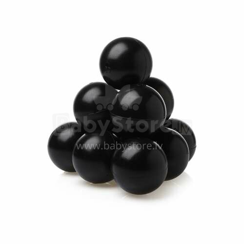 Gerardo Toys Extra Balls Art.GT65202 juodos / baltos spalvos baseino kamuoliukai Ø 7 cm, 80 vnt.