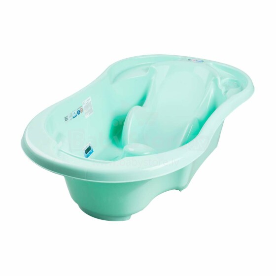 TegaBaby Bath Comfort 2in1 Art.TG-011-105 šviesiai žalios vaikų anatominės vonios su kriaukle ir termometru