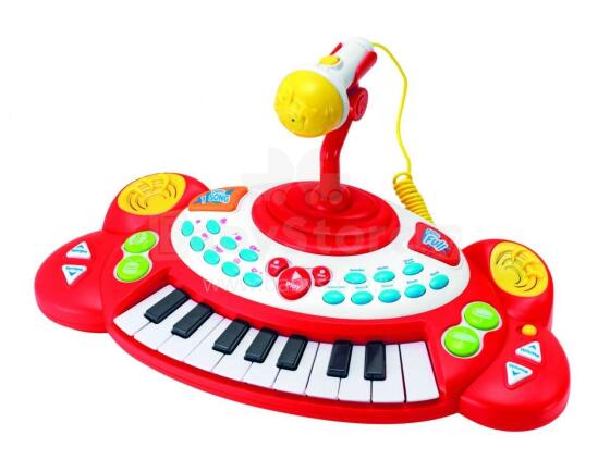 Win Fun Superstar Electronic Keyboard  Art.2055 Sintezators ar mikrofonu ar skaņas un gaismas efektiem
