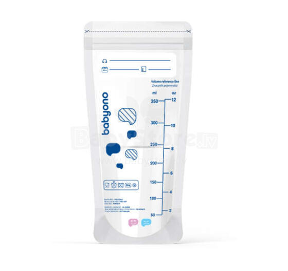 BabyOno Art.1099 Пакеты для сбора и хранения грудного молока,20 шт, 350 мл