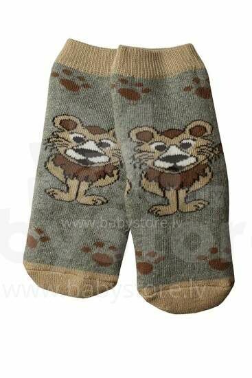 Weri Spezials 2010 Baby Socks non Slips grey lion