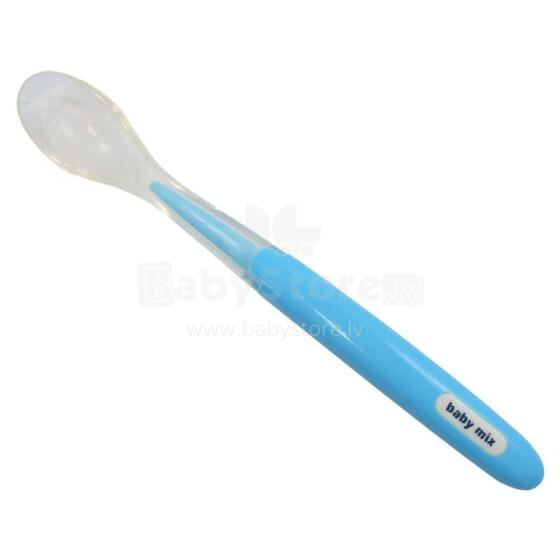 Babymix Art.BD15007 Blue  Силиконовая ложечка, маленькая