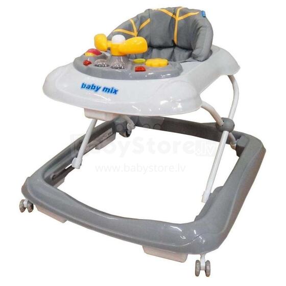 BabyMix Baby Walker Art.39121 Graphit/Orange  Детские интерактивные ходунки