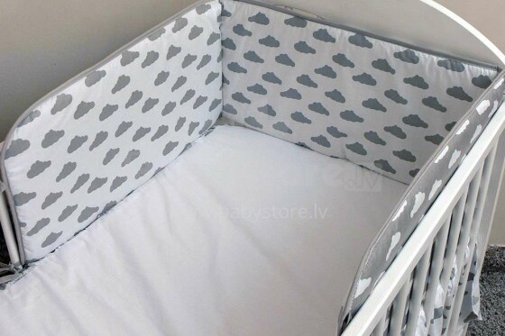 Ankras Chmurki Art.CHM000026 Bērnu gultiņas aizsargapmale ar kantīti 180cm