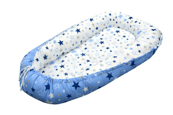 Ankras Stars Art.KOK000033 Blue White Гнездышко – кокон для новорожденных