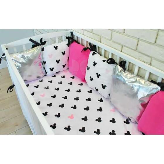 La bebe™ 8 Set Art.110980 Micky/silver Комплект постельного белья из 8 частей