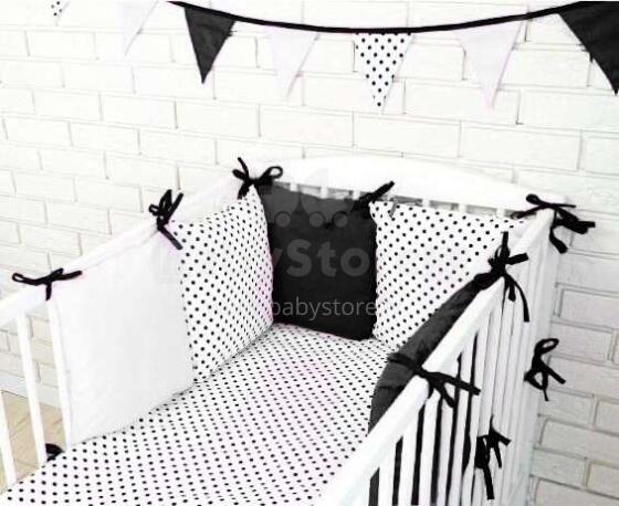 La bebe™ Cotton Borders Set 8 Art.111051 Kokvilnas apmalīte bērna gultiņai (8 gab.- Spilvens ar lentēm - 6 gab. + Guļtas veļa 135x100/40x60) (kokvilna)