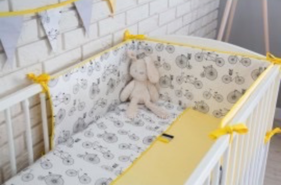 La bebe™ Cotton Borders Set 3 Art.111056 Kokvilnas gultas veļas komplekts no 3 daļam