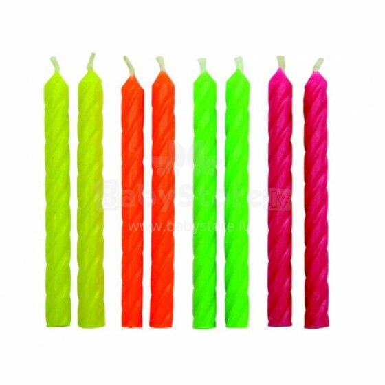 Neoninė žvakė Art.111062 Tortinės žvakės, 24 vnt