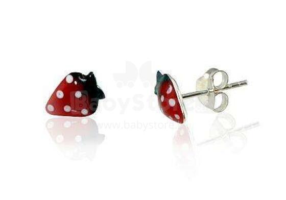 Silver Jewellery Kids Art.2200410 Серебряные серьги-гвоздики Клубнички