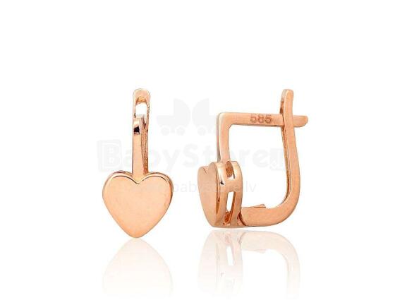 Gold Jewellery Kids Art.1201509 Золотые серьги Сердечки