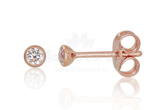 Gold Jewellery Kids Art.1201075 Золотые серьги-гвоздики с бриллиантами