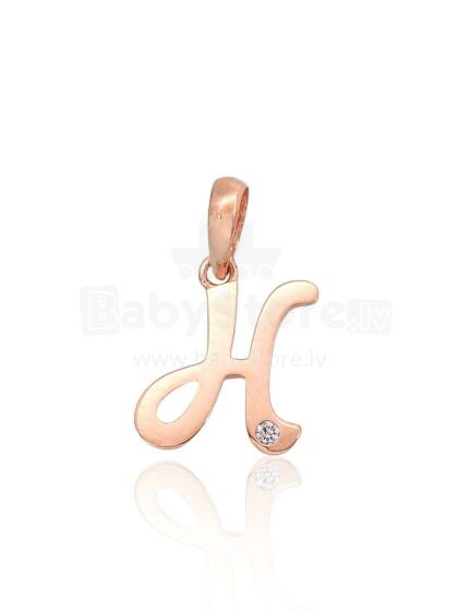 Gold Jewellery Kids Art.1300915 Золотой кулон-буква с цирконом