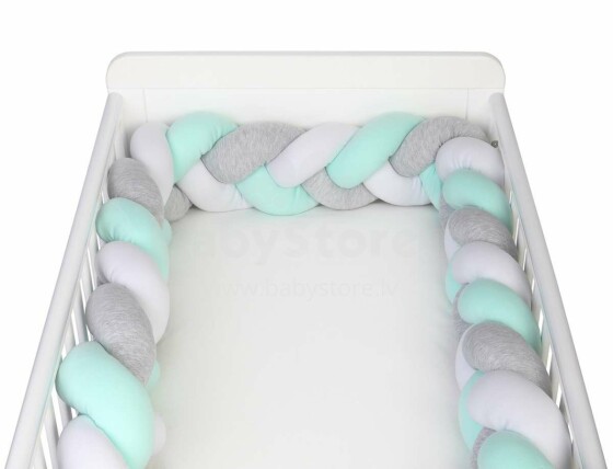 YappyKids Gum Art.111249 Trend  Плетёный бортик-охранка (косичка) для детской кроватки  240 см