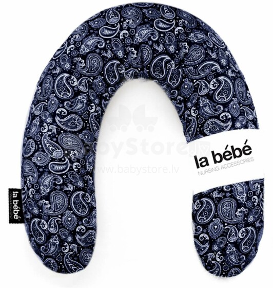 La Bebe™ Rich Cotton Nursing Maternity Pillow Art.111353 Eastern Mod Dark Blue Cotton Sheeps Imetamispadi
