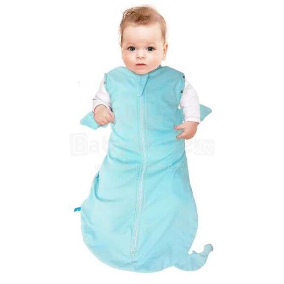 Wallaboo Sleepbag Art.SSA.0118.5706 Dragon Sky Blue Kokvilnas ietīšanas autiņš no 6 kg līdz 9 kg.