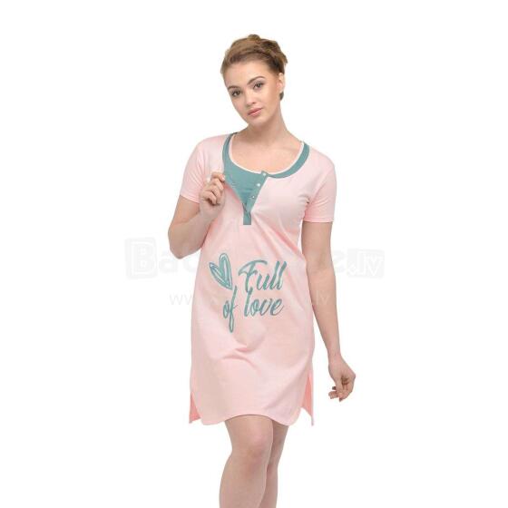 Mamin Dom Clover Art.24167 Pink Kokvilnas naktskrekliņš grūtniecēm/barošanai