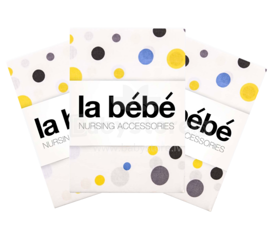 La Bebe™ Set 75x75(3) Art.111514 Color dots Комплект детских пеленок [хлопок] 75x75cm(3 шт)