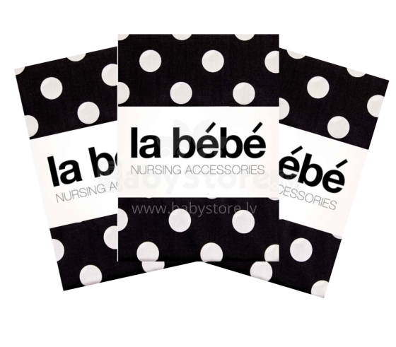 La Bebe™ Set 75x75(3) Art.111634 Dots Kokvilnas/Satīna Autiņu komplekts 75x75 cm (3 gab.)