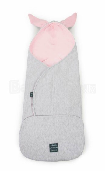 Flooforbaby Spring Footmuff Art.112228 Pink Augstākās kvalitātes viegla divpusēja sedziņa-konverts ar kapuci 95x85 cm