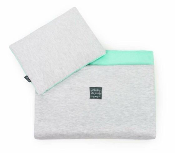 Flooforbaby Set for Stroller Art.112255 Mint Комплект белья  - мягкое двухсторонее одеяло-пледик из микрофибры + подушка