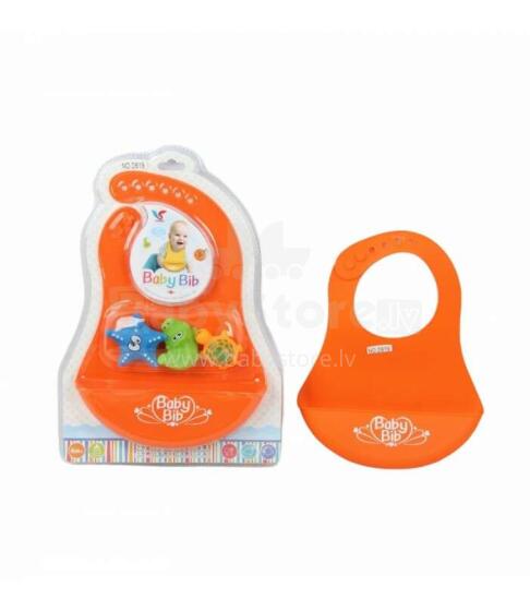 TLC Baby Bib Art.112457 Priekšautiņš silikona ar kabatiņu un mantiņam