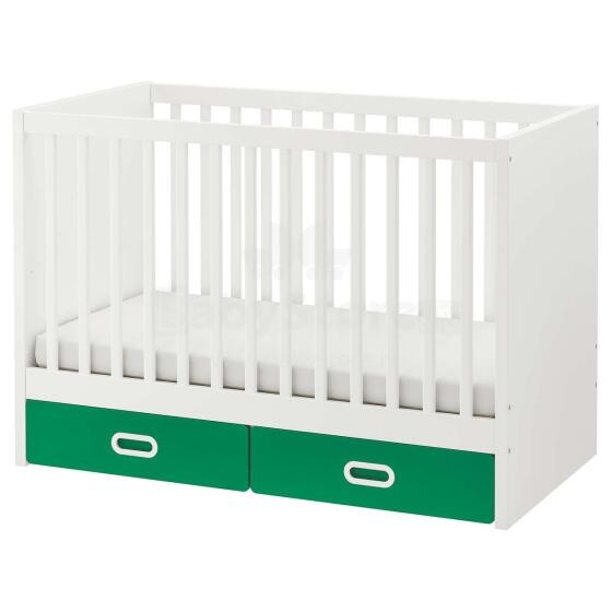 Made in Sweden Fritids/Stuva Art.492.675.02   Детская деревянная кроватка с ящиками 120х60