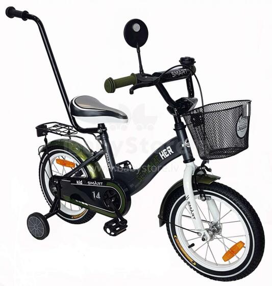 Schumacher Kid Smart Art.112706 Green  Bērnu divritenis (velosipēds) ar  piepūšamajiem  14 collu riepām