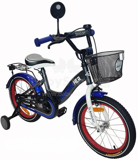 „Schumacher Kid Smart Art.112710 Blue“ vaikiškas dviratis (pripučiamas) su pripučiamomis 20 colių padangomis