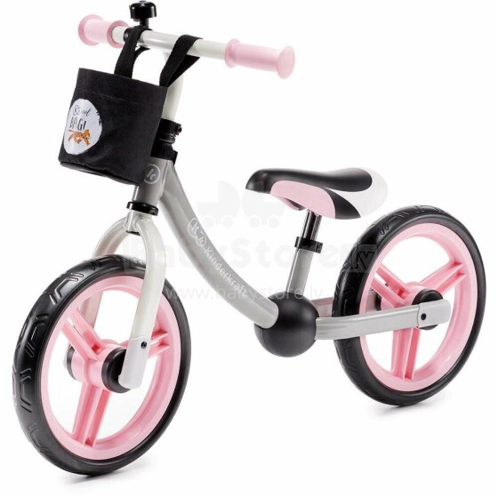 KinderKraft 2WAY Next Art.112823 Pink  Детский велосипед - бегунок с металлической рамой