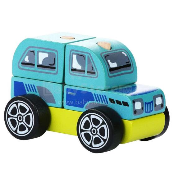 Cubika Art.LM-9  Car Wooden Construction Set