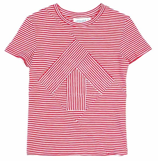 Reet Aus Up-shirt Kids Art.113283 Red Striped  Bērnu vasaras t-krekls