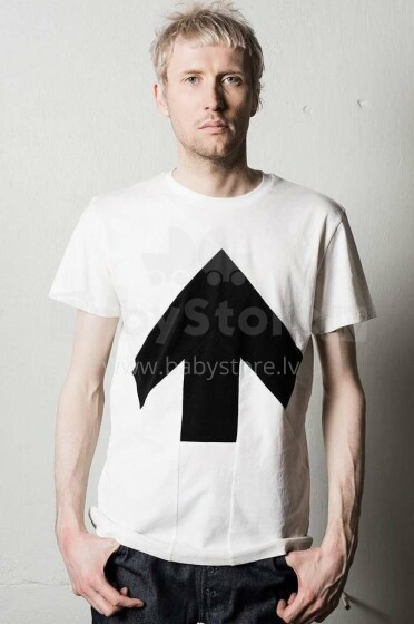 „Reet Aus“ marškinėliai vyrams. 111314 Balti / juodi vasaros marškinėliai