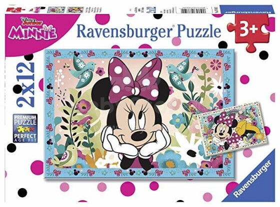 Ravensburger Puzzle Minnie Mouse Art.R07619  puzzle komplekt 2x12 tk.
